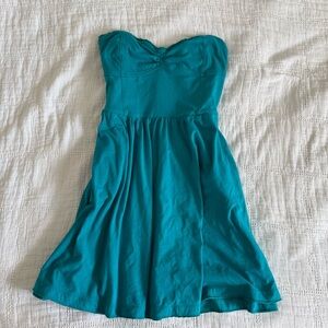 Aeropostale Strapless Teal Dress